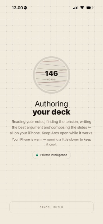 Arcs deck authoring