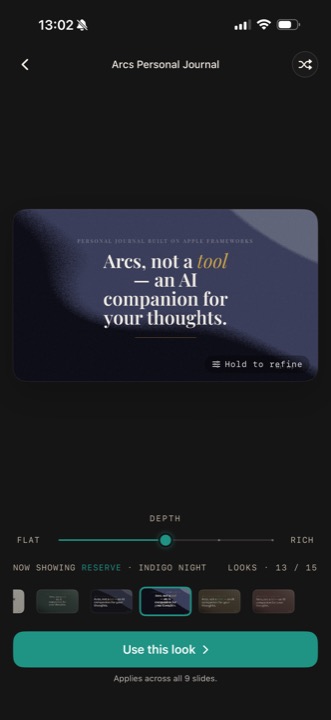 Arcs Style in dark mode